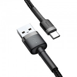 Kabel USB do USB-C Baseus Cafule 3A 1m szaro-czarny