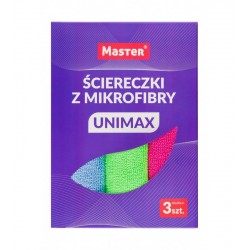 MASTER Ścierki z mikrofibry UNIMAX 40x40 cm 3 szt.